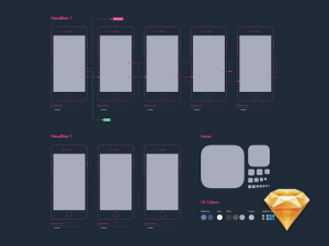 Diagram & Wireframe Template for UX Design - PSDDD.co
